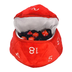 Red And White D20 Plush Dice Bag: Dungeons & Dragons DDN
