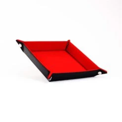 Fold Up Velvet Dice Tray: Red