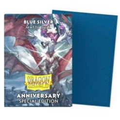 Dragon Shield 100 Double Matte Blue Silver Standard Sleeves
