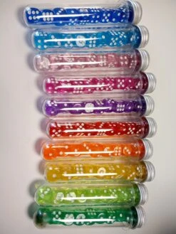 Translucent Dice Tube - 10 D6 - Light Pink