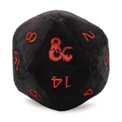 D&D D20 Jumbo Plush Black
