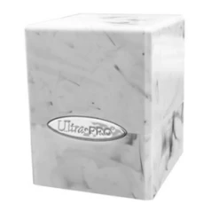 Marble Satin Cube - White/Black