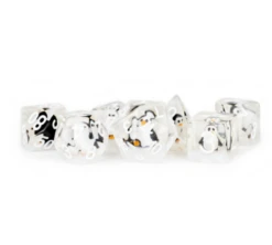 Resin Poly Dice Set: Penguin Dice