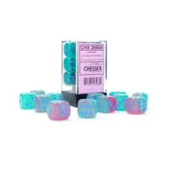 Gemini 16mm D6 Set Of 12 Green-Pink/Blue