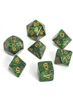 Chessex Poly 7 Dice Set: Golden Recon