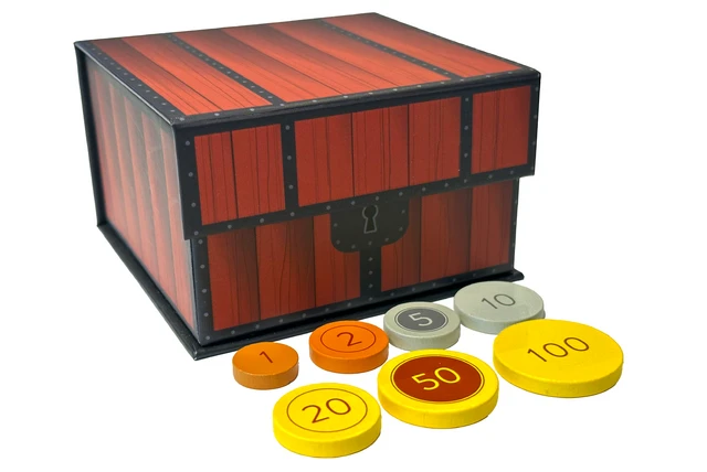 Sinister Fish: Wooden Coin Chest 1 - Minimalist