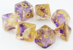 Dice Set - Poly 7 - Unicorn Royal Sunset