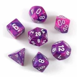 Chessex Poly Dice Set: Festive Violet/White