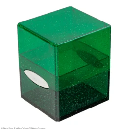 Satin Cube - Glitter Green