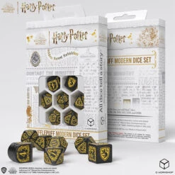 Harry Potter: Hufflepuff Modern Dice Set Black
