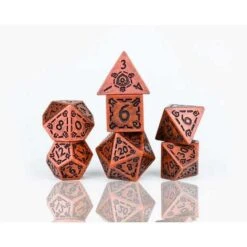 Sirius: Illusory Metal Poly Dice Set - Copper